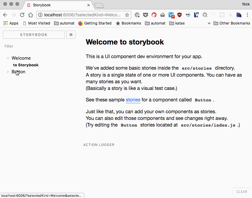 Storybook in action